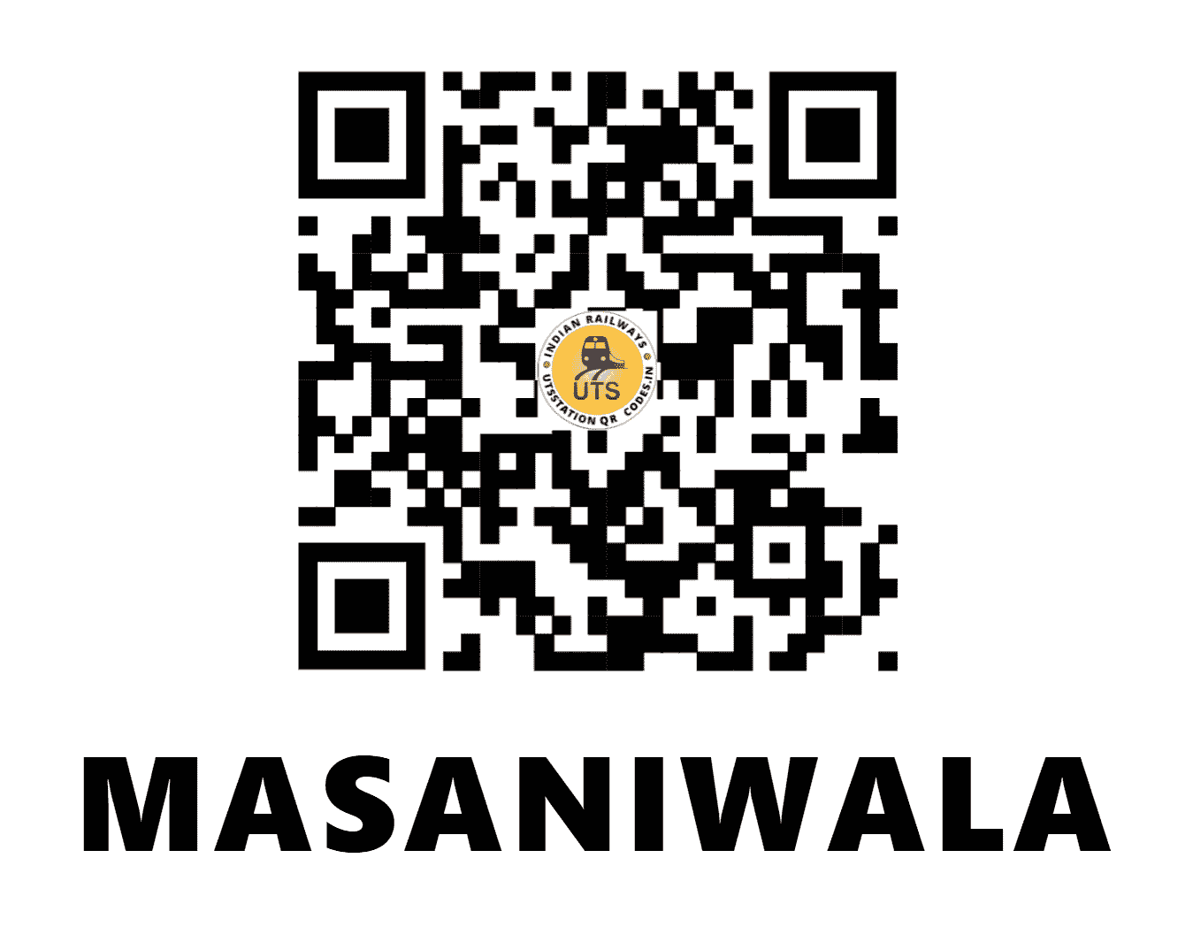 UTS QR Code for MASANIWALA - MSWA (NW - RAJASTHAN)