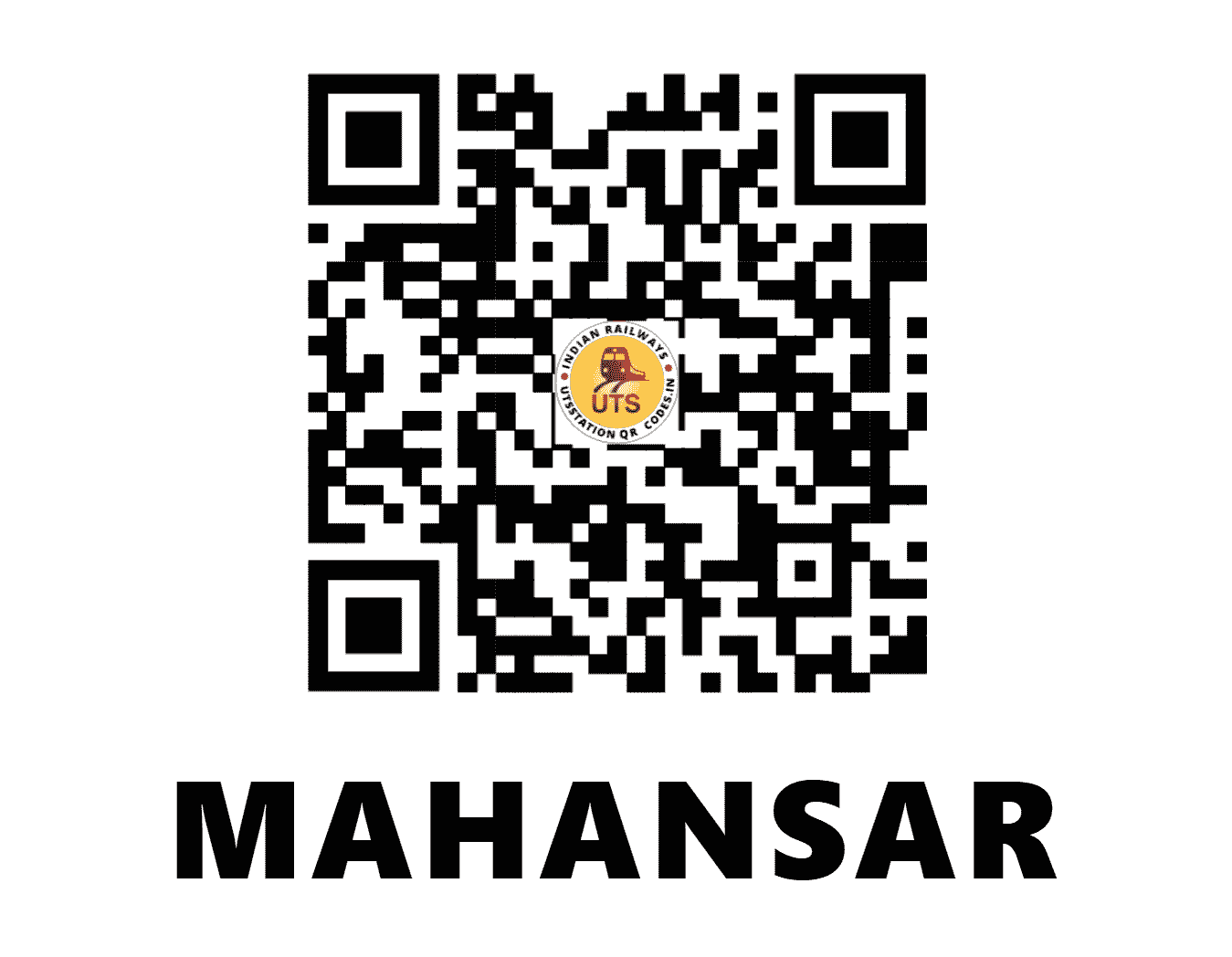 UTS QR Code for MAHANSAR - MWR (NW - RAJASTHAN)