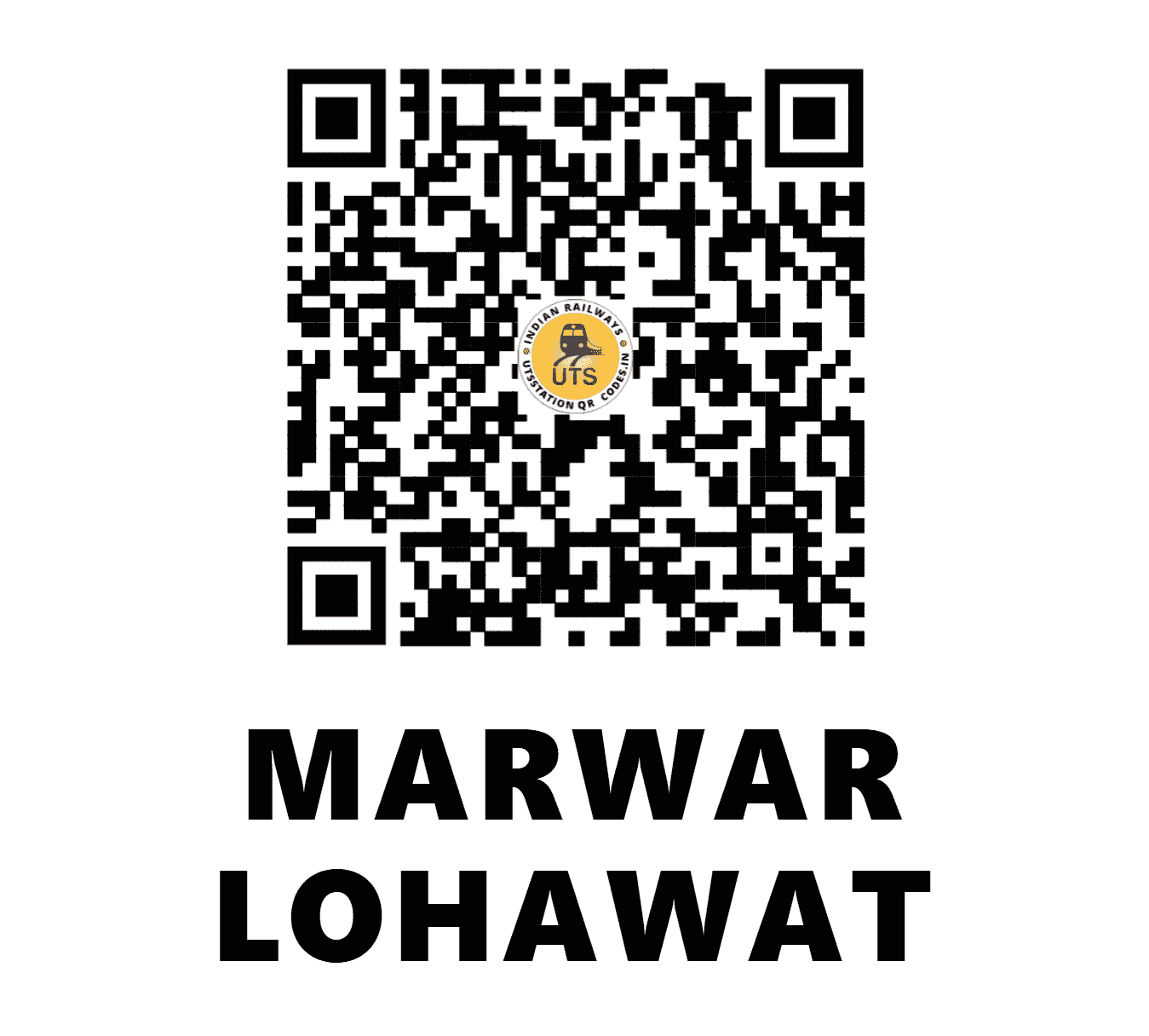 UTS QR Code for MARWAR LOHAWAT - MWT (NW - RAJASTHAN)