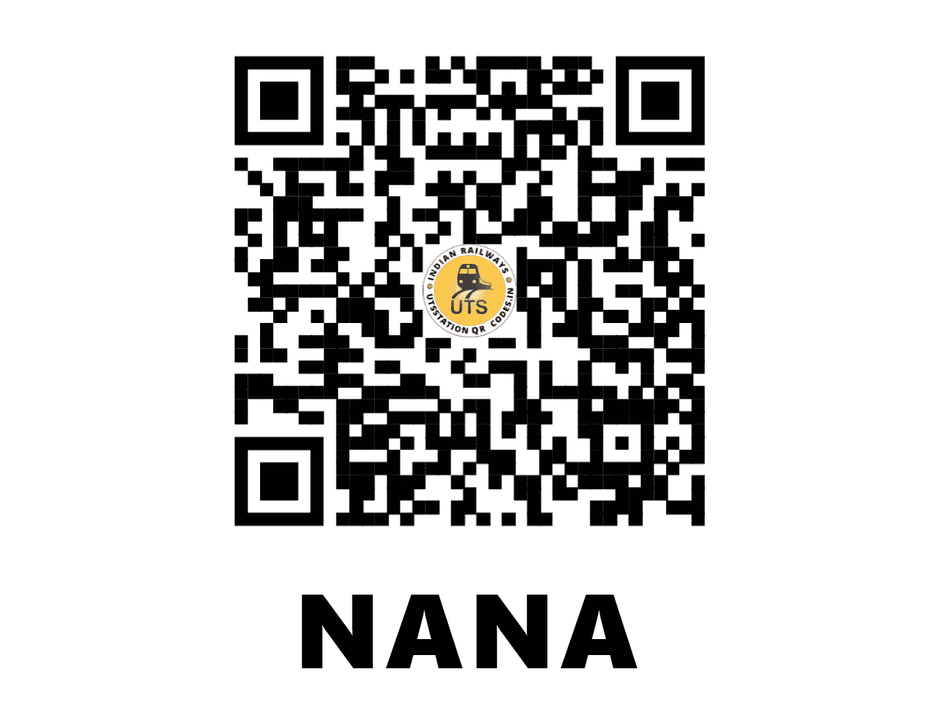 UTS QR Code for NANA - NANA (NW - RAJASTHAN)