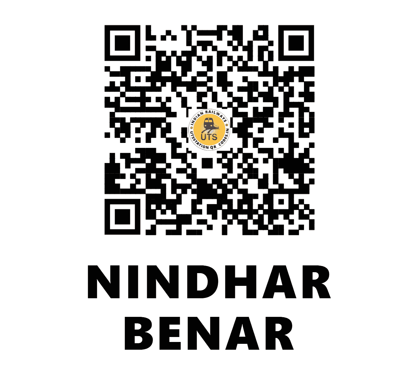 UTS QR Code for NINDHAR BENAR - NDH (NW - RAJASTHAN)
