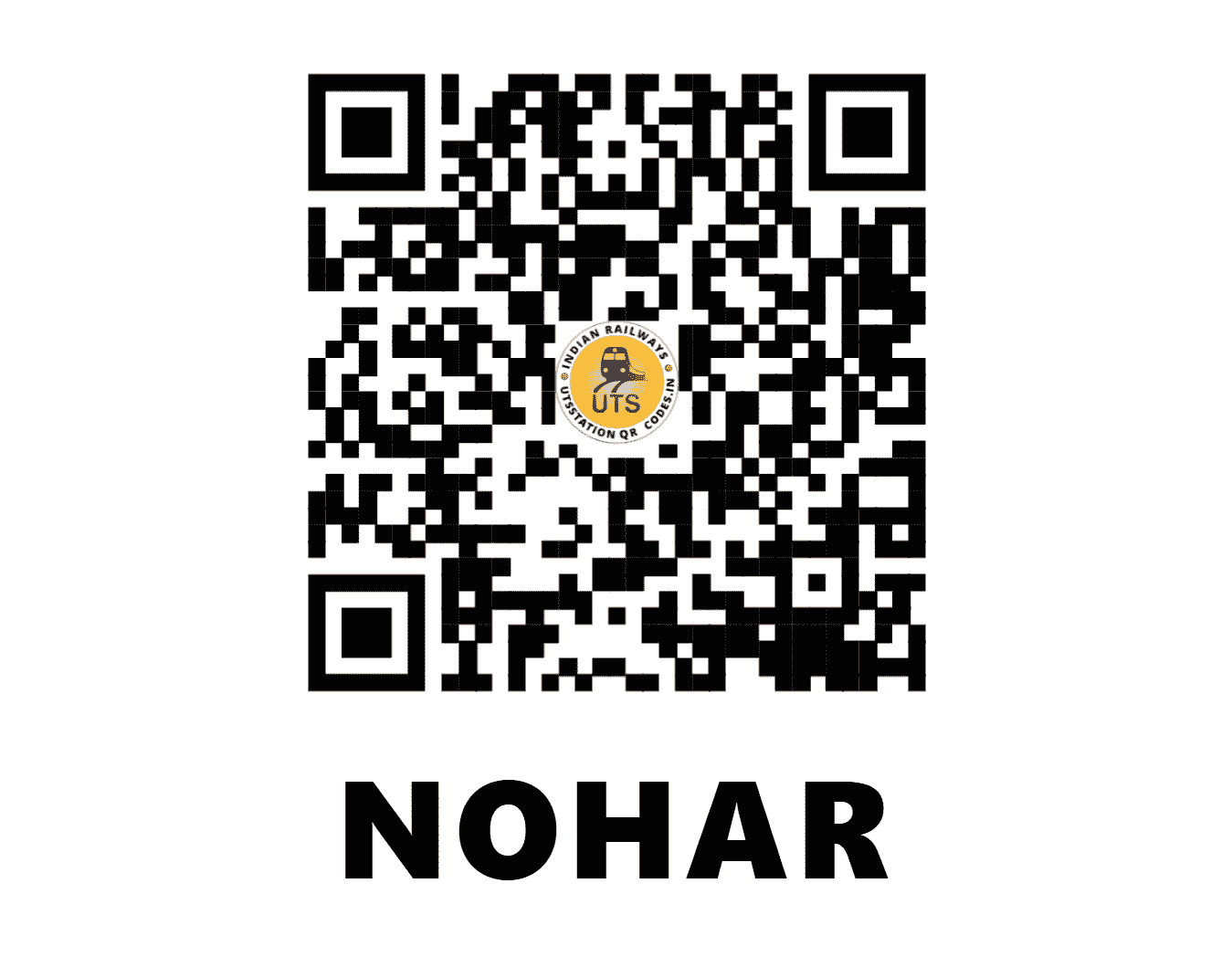 UTS QR Code for NOHAR - NHR (NW - RAJASTHAN)