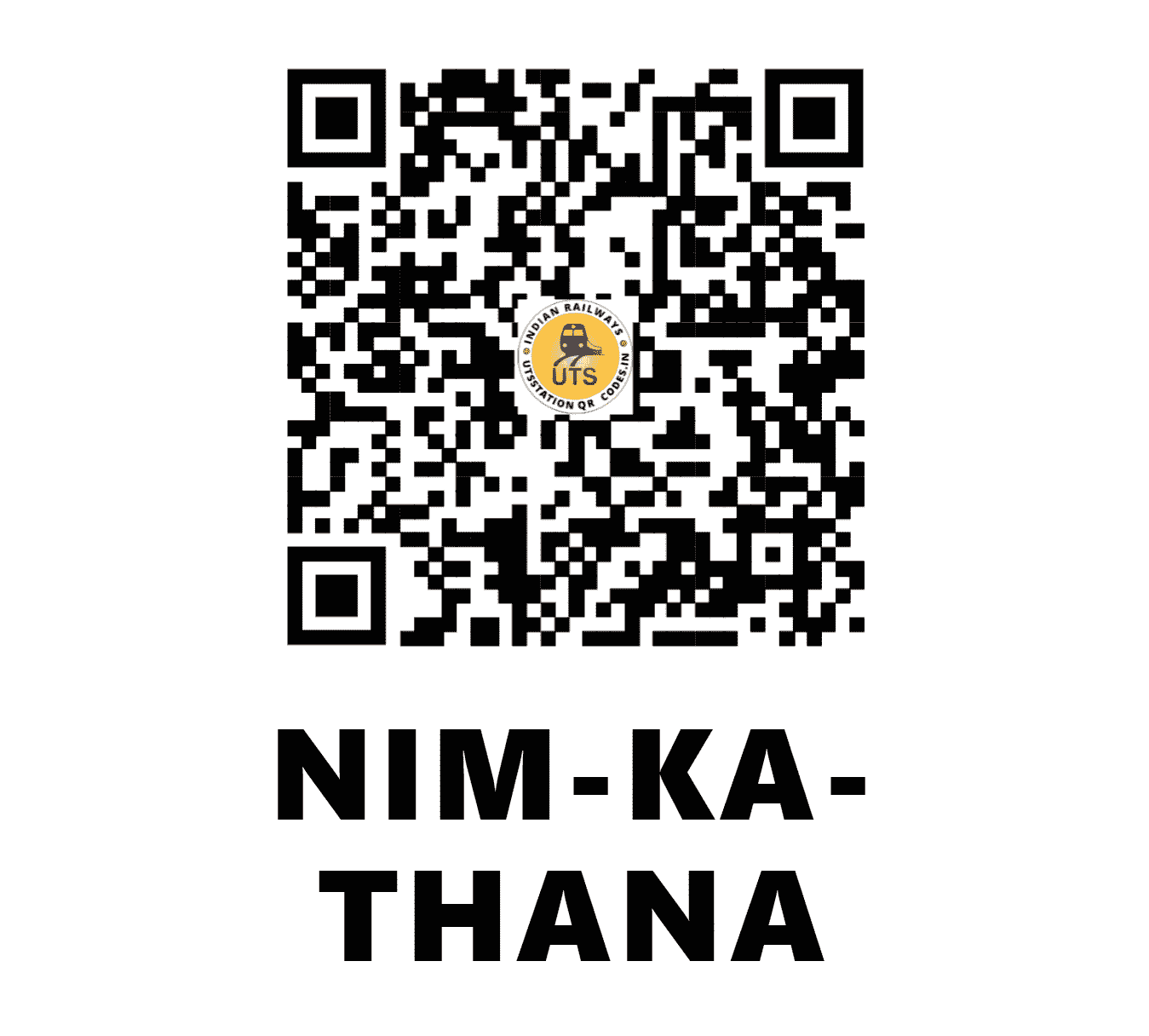 UTS QR Code for NIM-KA-THANA - NMK (NW - RAJASTHAN)