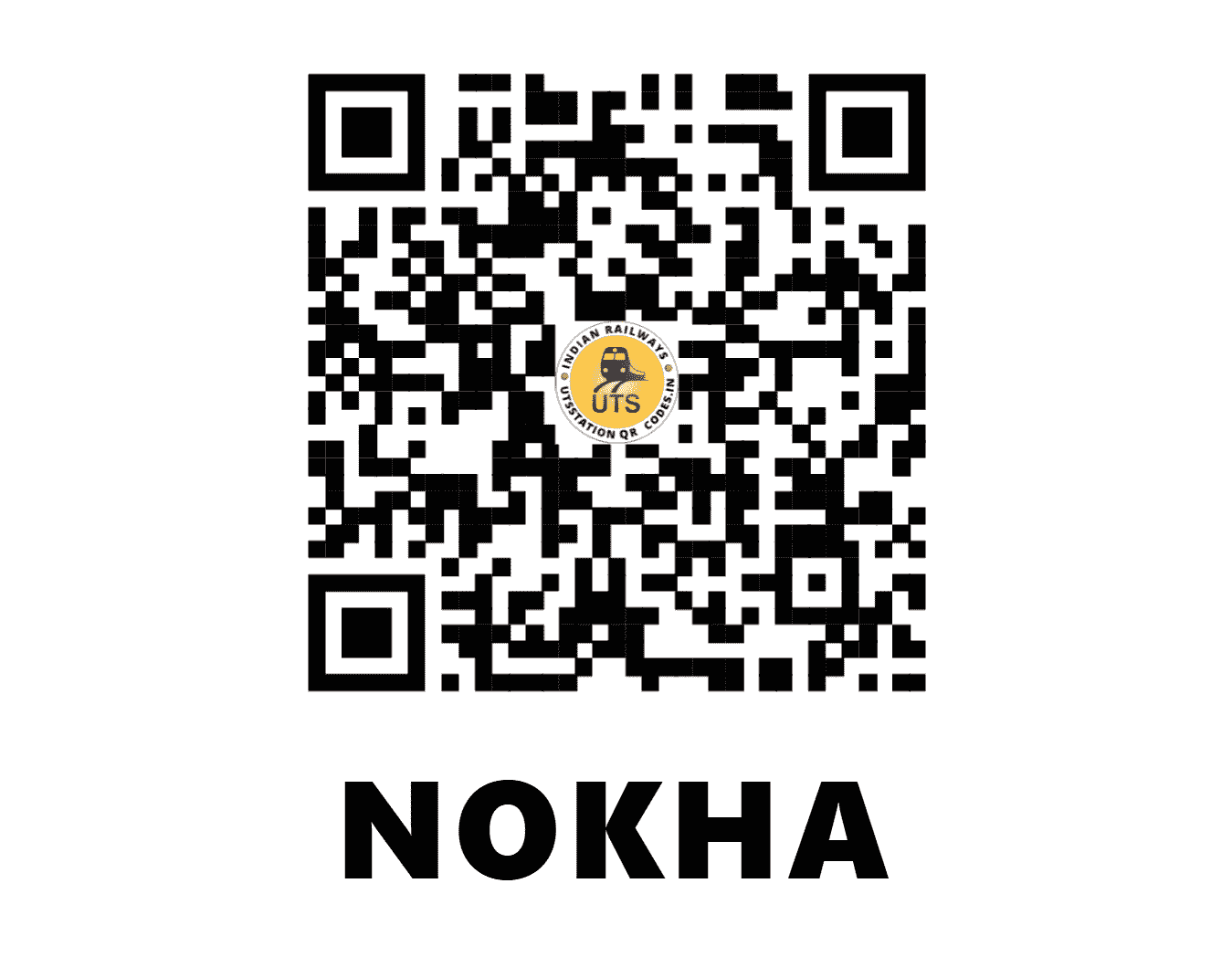 UTS QR Code for NOKHA - NOK (NW - RAJASTHAN)