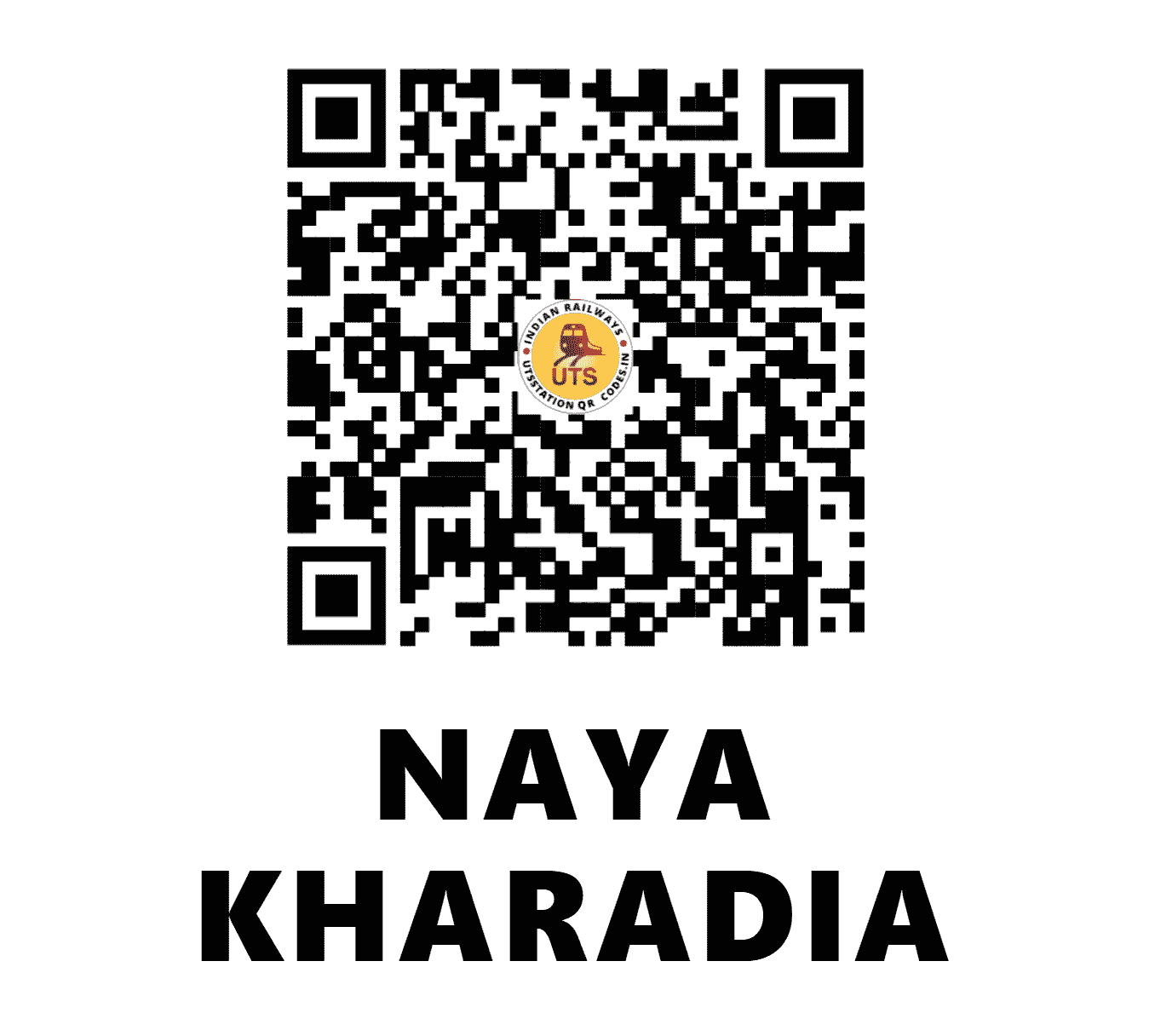 UTS QR Code for NAYA KHARADIA - NYK (NW - RAJASTHAN)