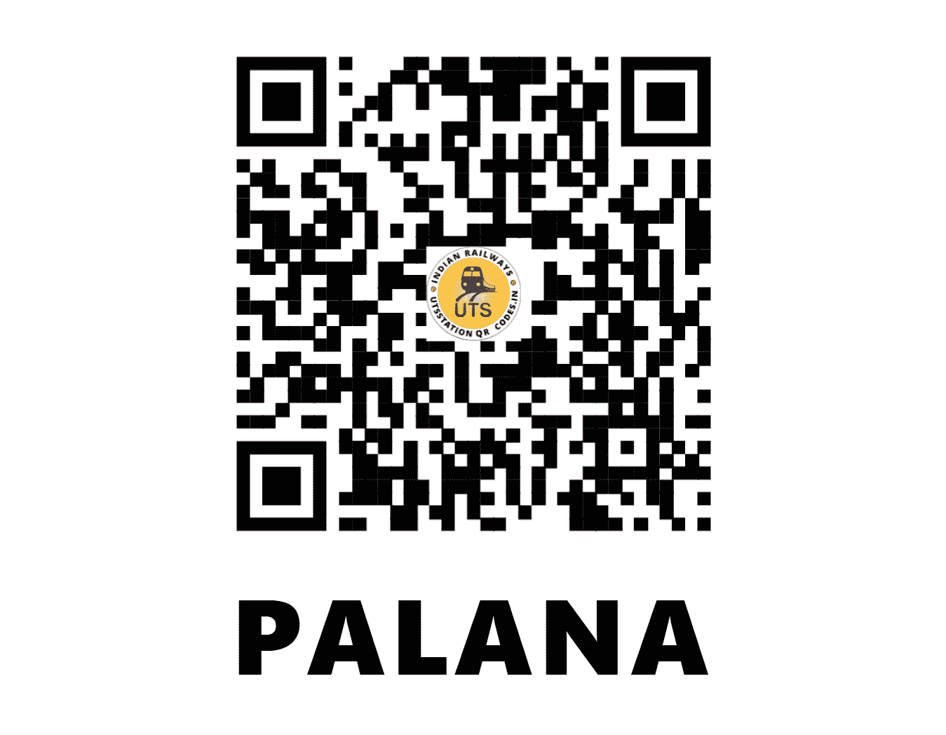 UTS QR Code for PALANA - PAE (NW - RAJASTHAN)