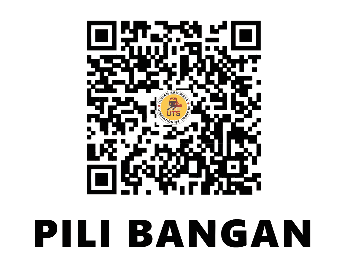 UTS QR Code for PILI BANGAN - PGK (NW - RAJASTHAN)
