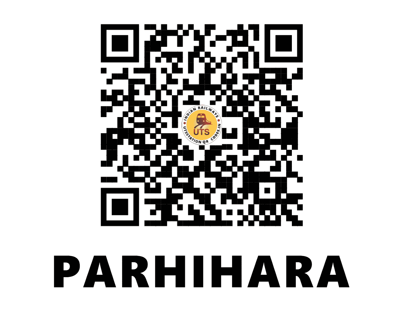 UTS QR Code for PARHIHARA - PIH (NW - RAJASTHAN)