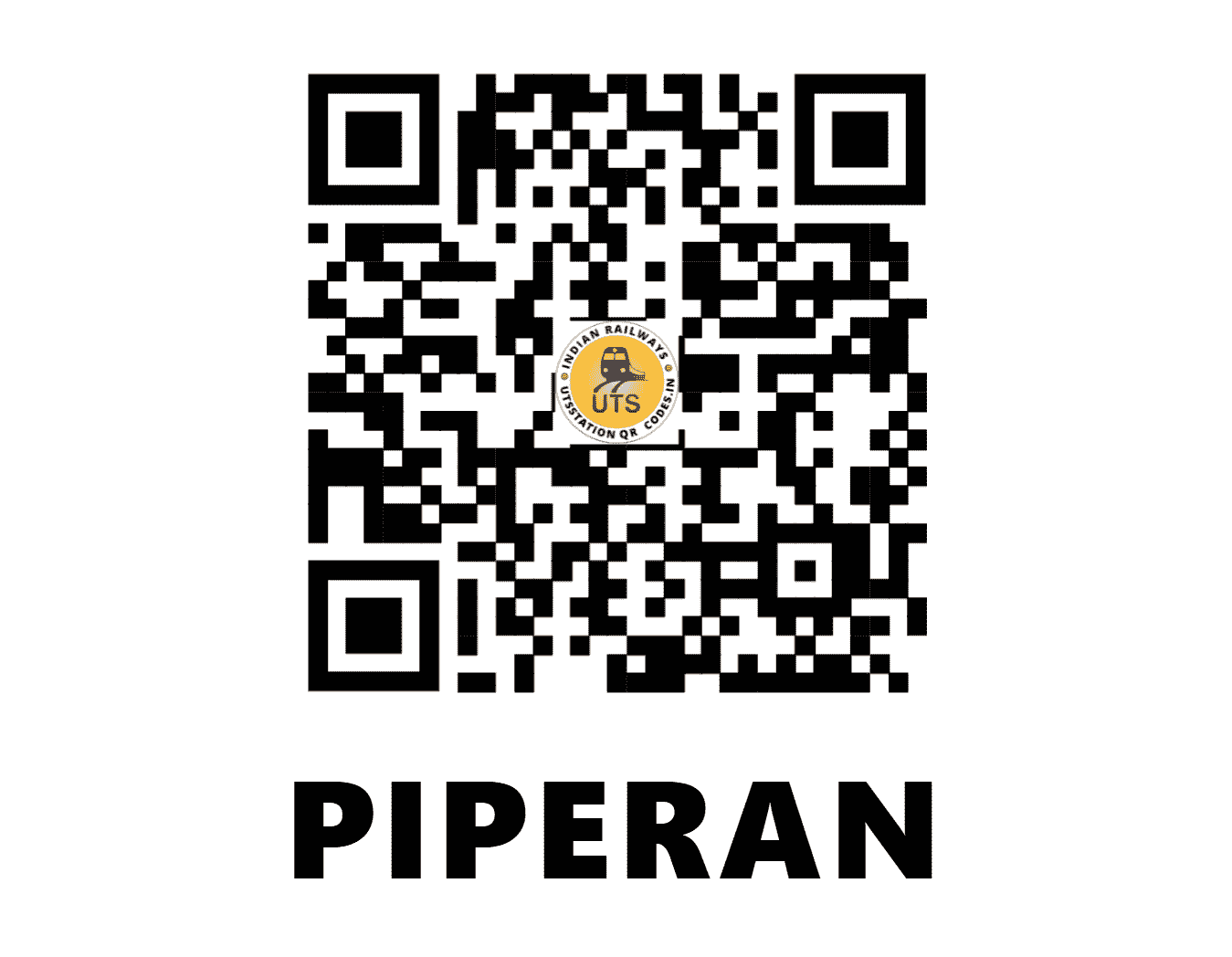 UTS QR Code for PIPERAN - PIRN (NW - RAJASTHAN)