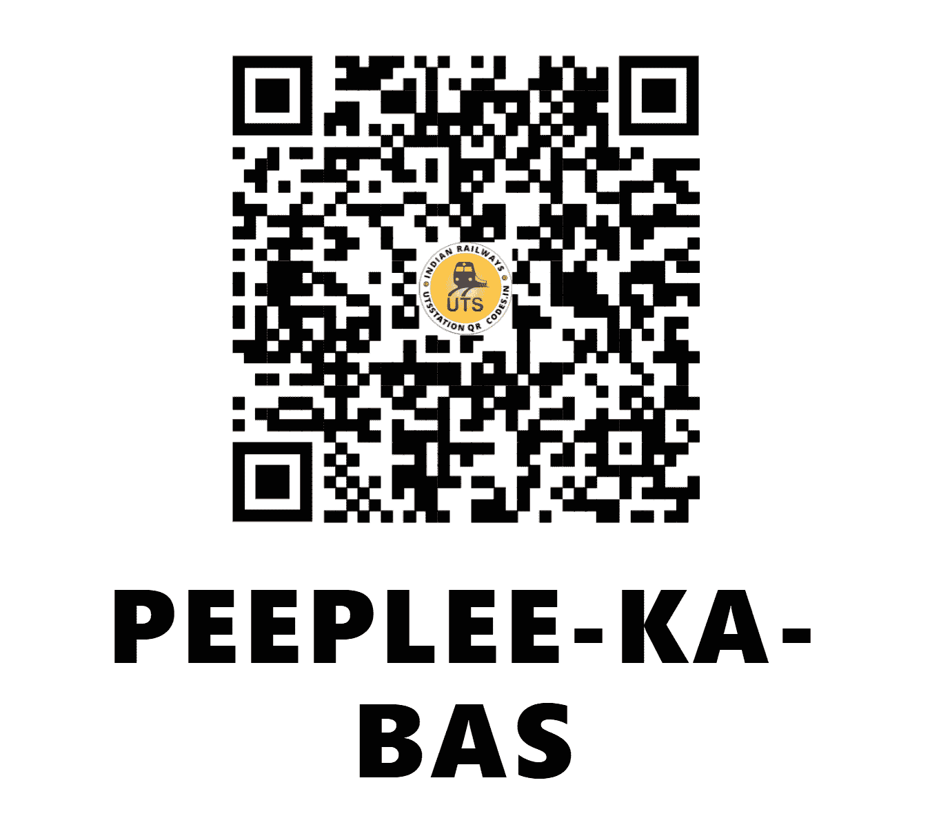UTS QR Code for PEEPLEE-KA-BAS - PKBS (NW - RAJASTHAN)