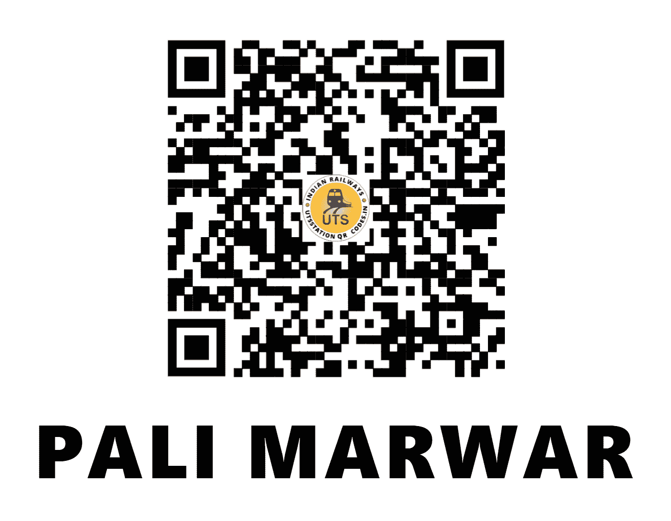UTS QR Code for PALI MARWAR - PMY (NW - RAJASTHAN)