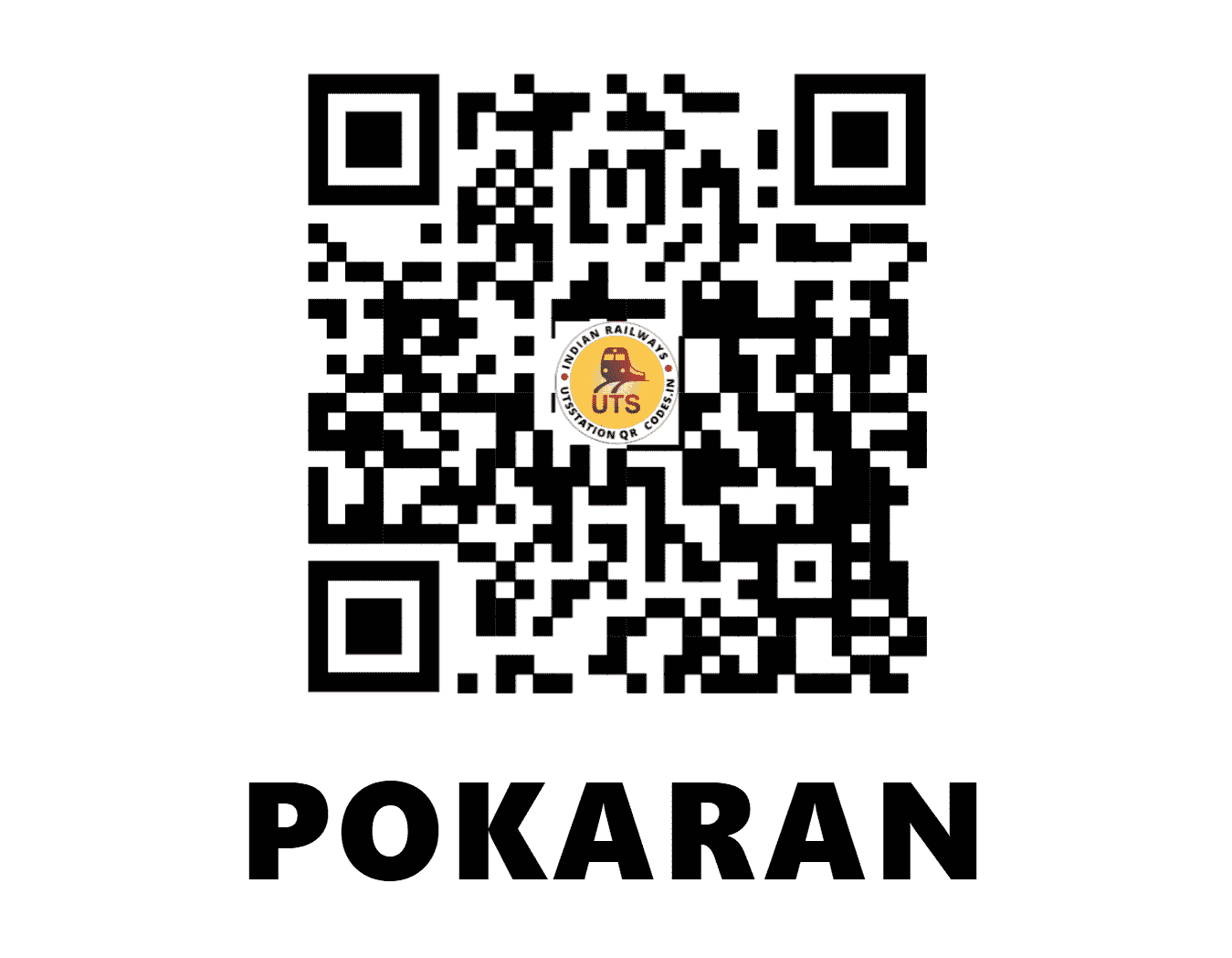 UTS QR Code for POKARAN - POK (NW - RAJASTHAN)