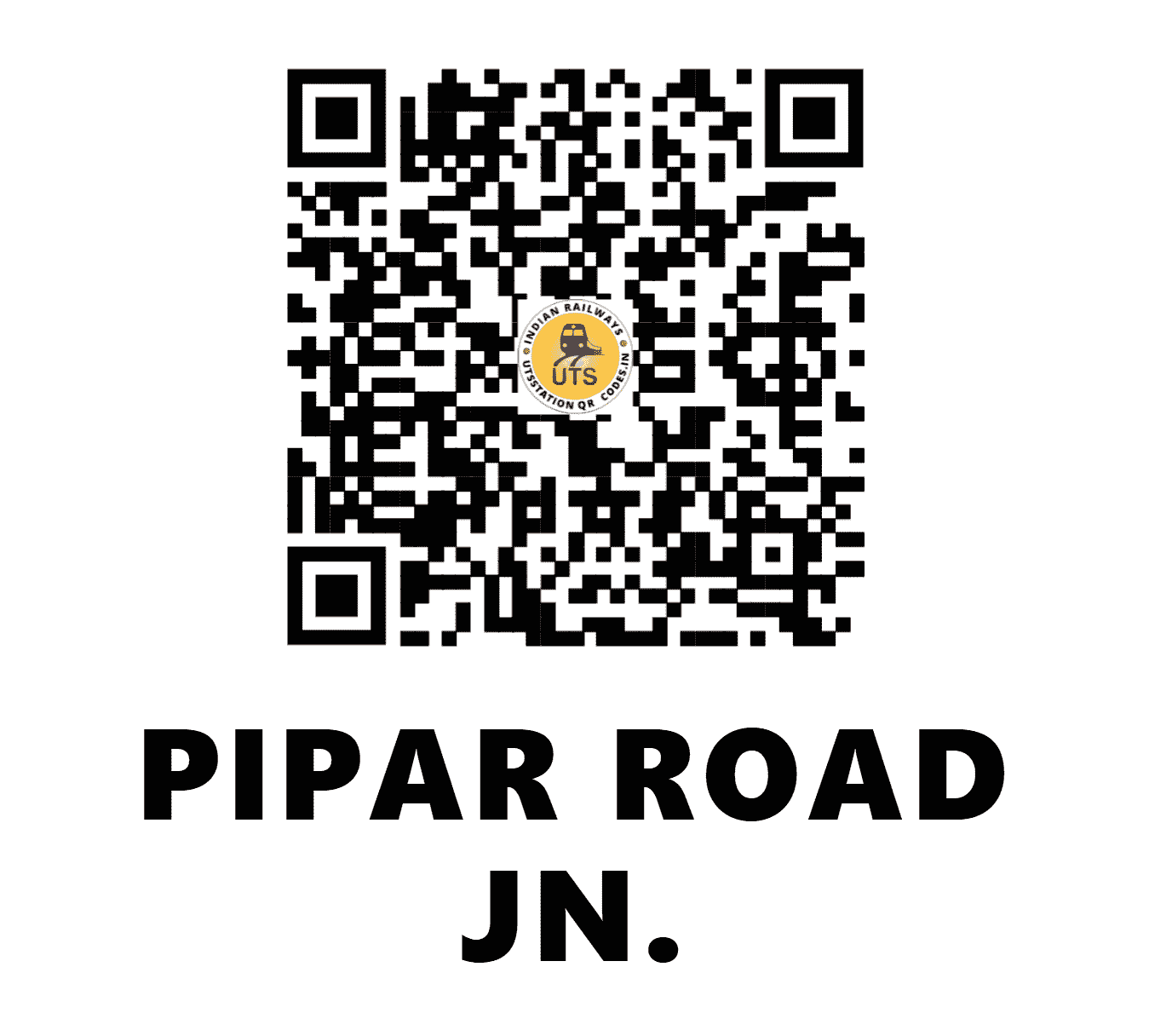 UTS QR Code for PIPAR ROAD JN. - PPR (NW - RAJASTHAN)
