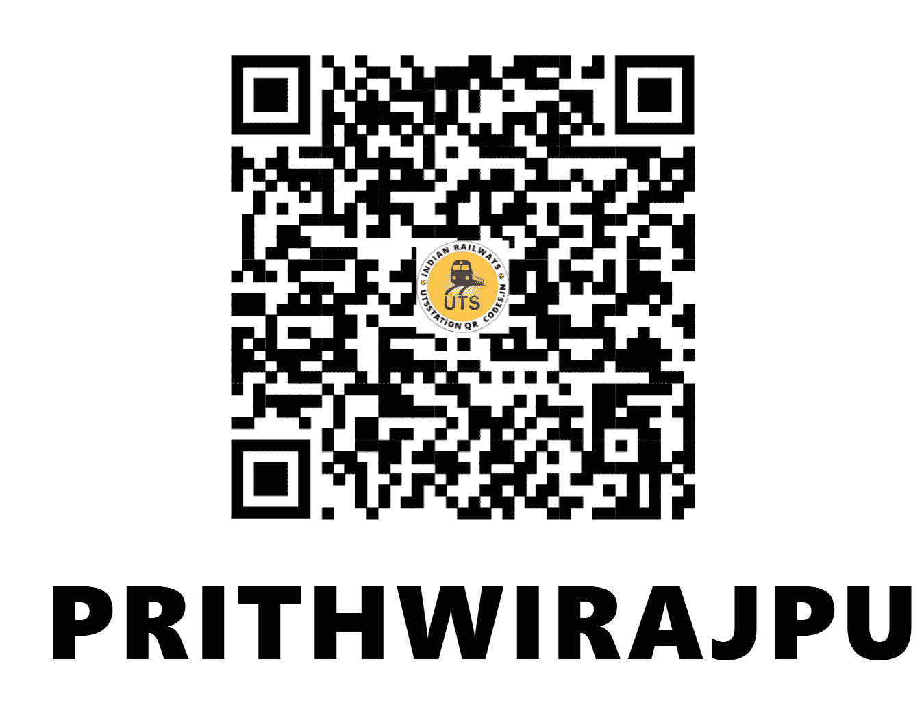 UTS QR Code for PRITHWIRAJPUR - PRUR (NW - RAJASTHAN)