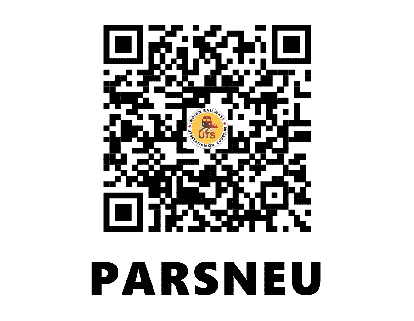UTS QR Code for PARSNEU - PSV (NW - RAJASTHAN)