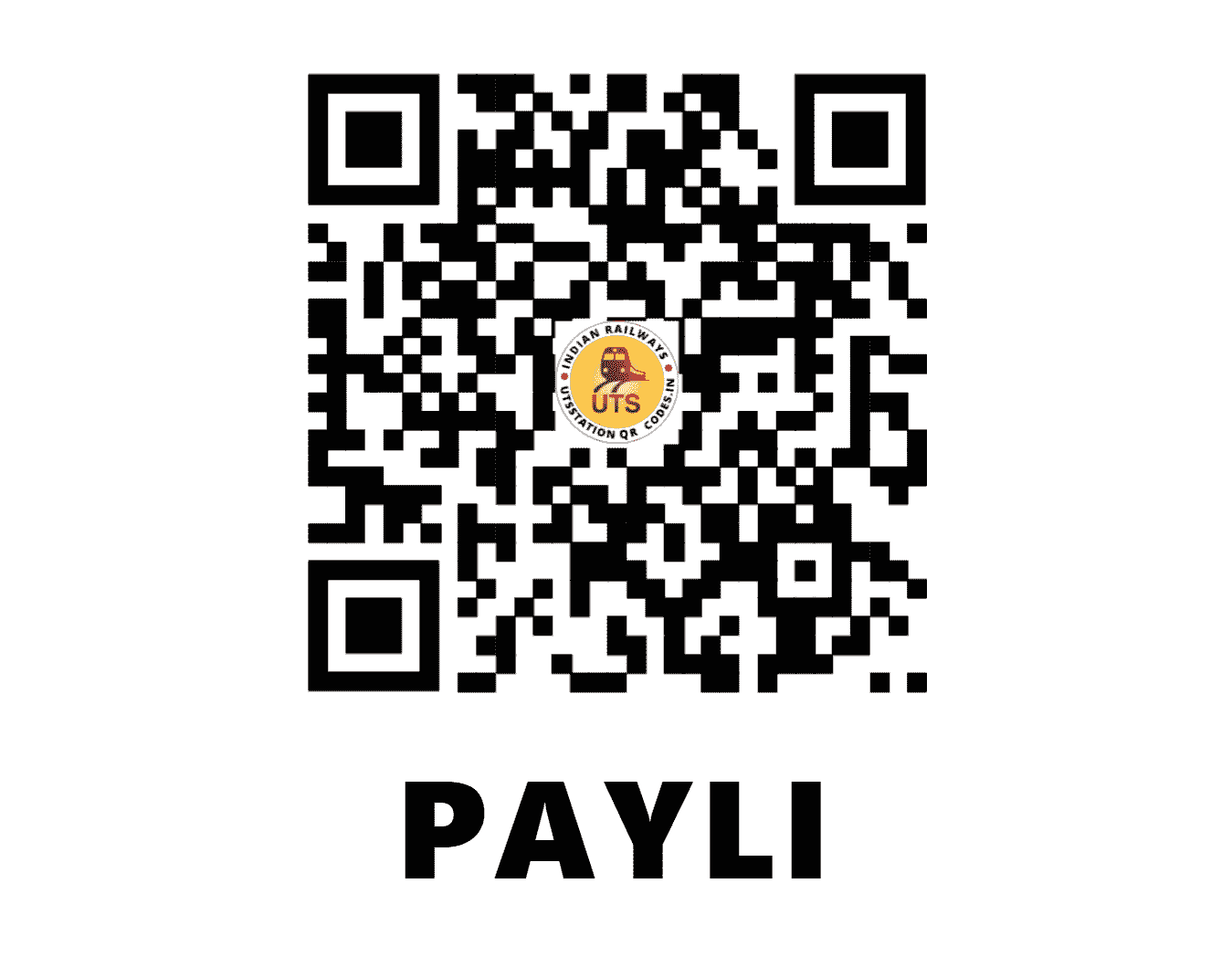 UTS QR Code for PAYLI - PYI (NW - RAJASTHAN)