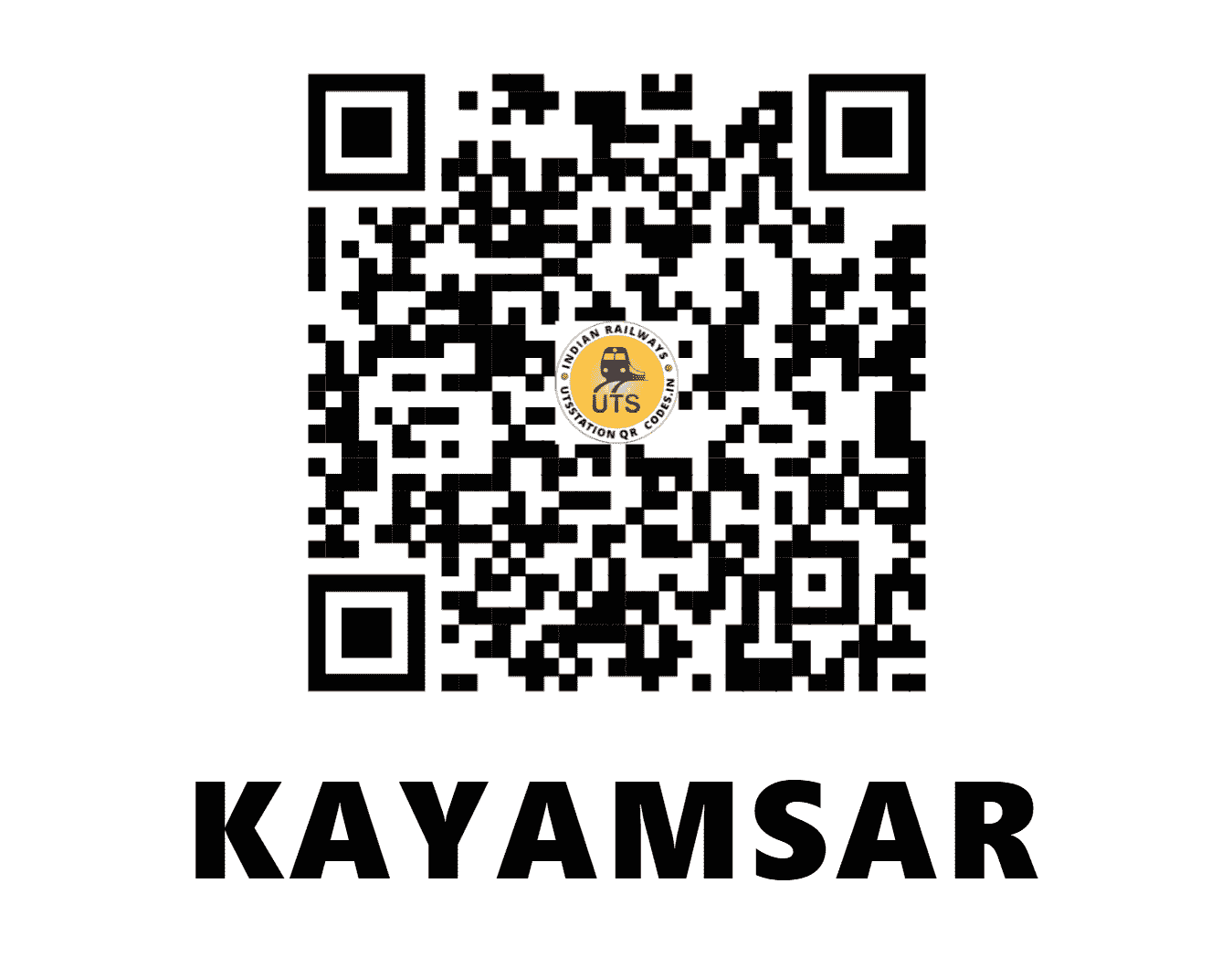 UTS QR Code for KAYAMSAR - QMRS (NW - RAJASTHAN)