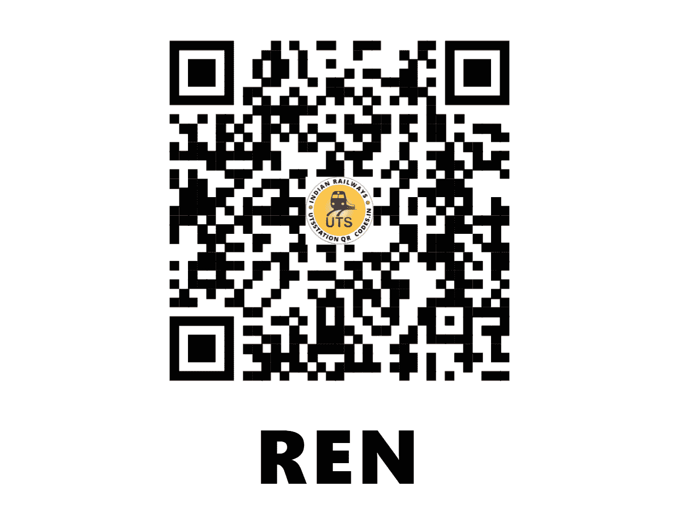 UTS QR Code for REN - REN (NW - RAJASTHAN)