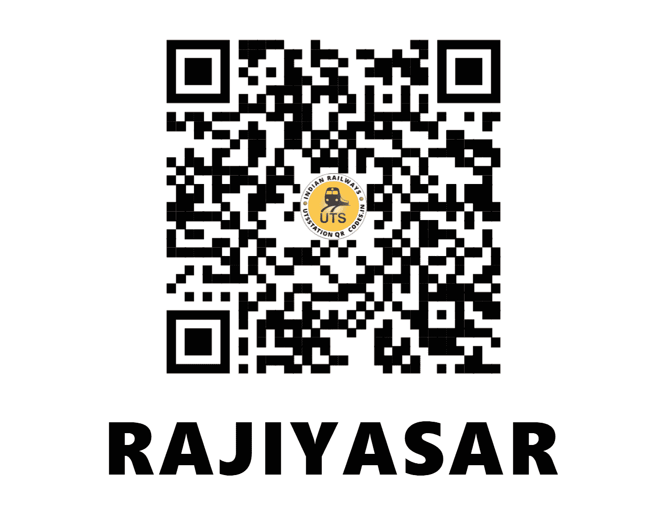 UTS QR Code for RAJIYASAR - RJS (NW - RAJASTHAN)