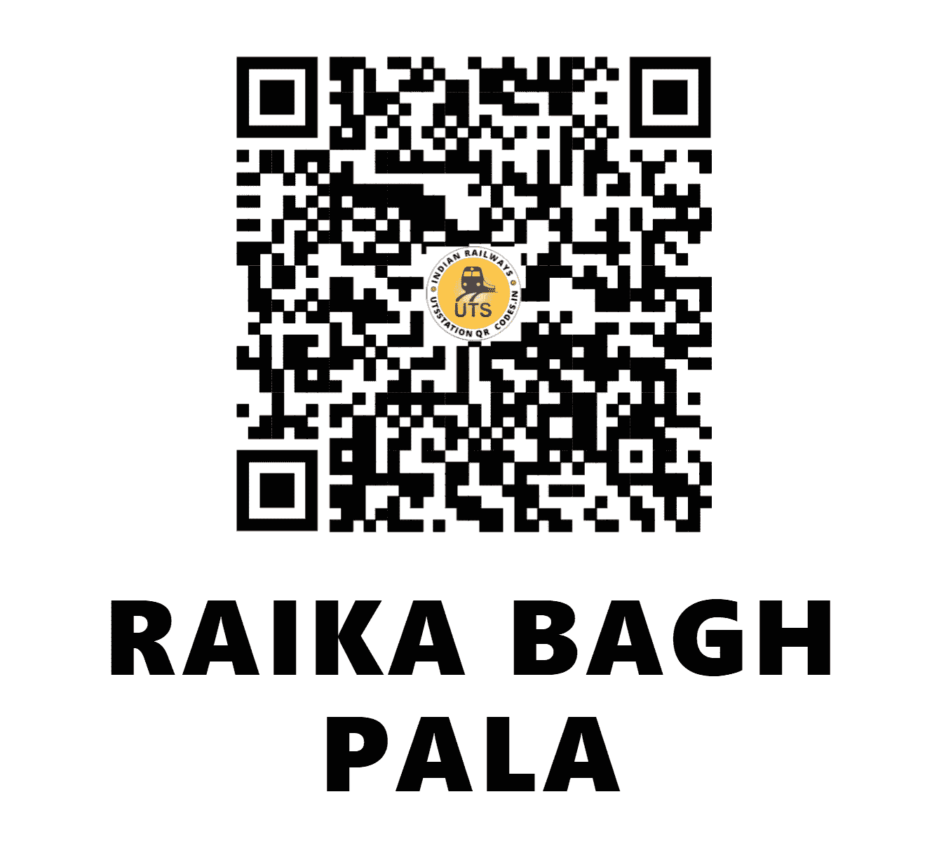 UTS QR Code for RAIKA BAGH PALA - RKB (NW - RAJASTHAN)