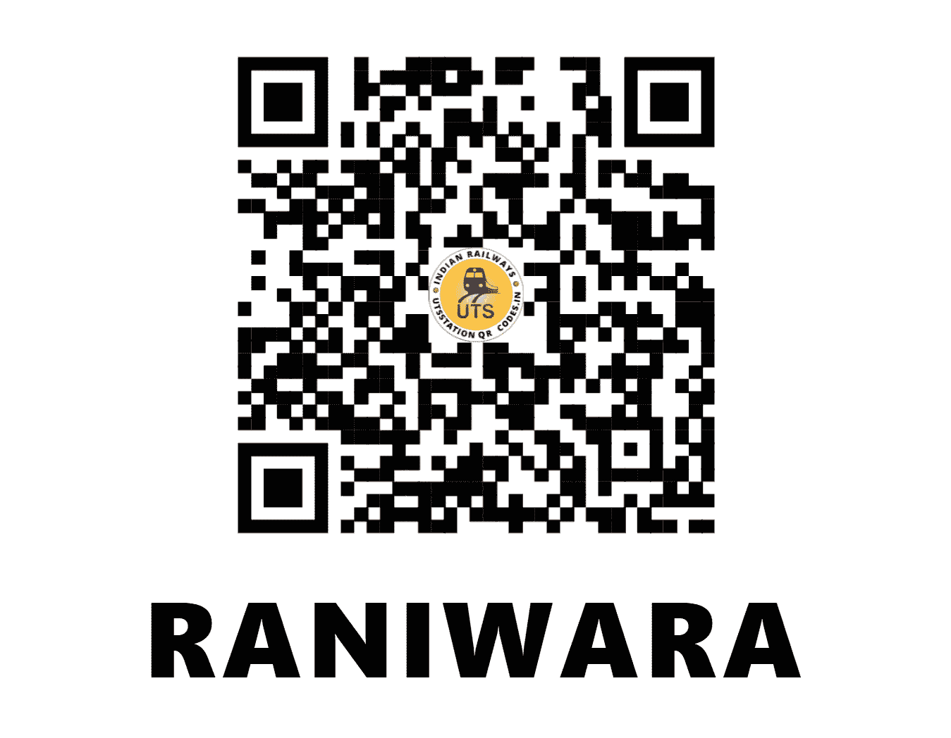 UTS QR Code for RANIWARA - RNV (NW - RAJASTHAN)