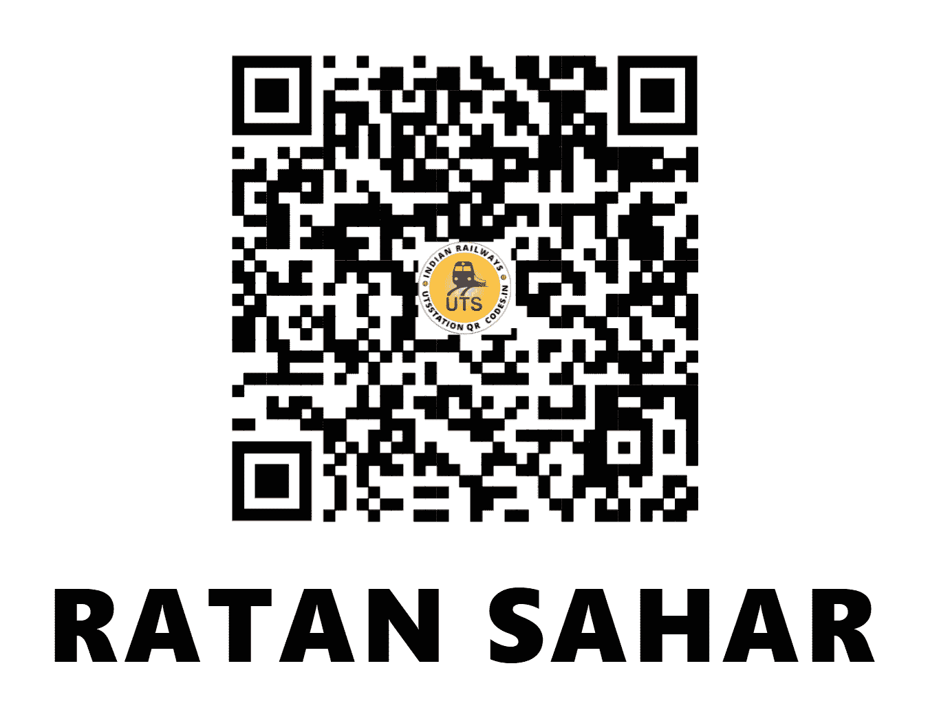 UTS QR Code for RATAN SAHAR - RSH (NW - RAJASTHAN)