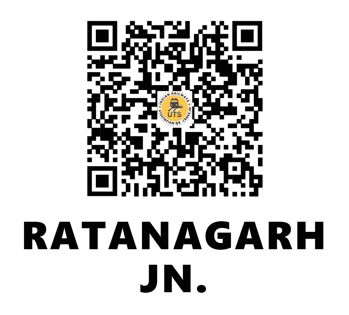 UTS QR Code for RATANAGARH JN. - RTGH (NW - RAJASTHAN)