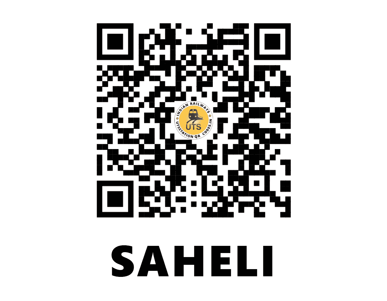 UTS QR Code for SAHELI - SALI (NW - RAJASTHAN)