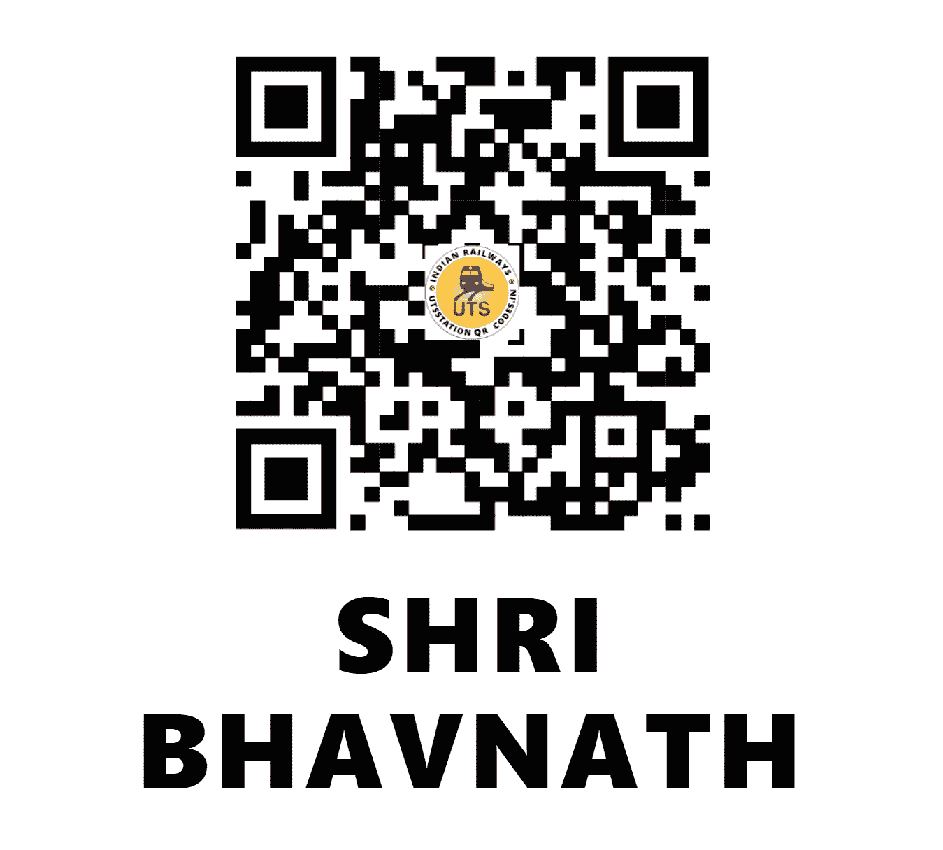 UTS QR Code for SHRI BHAVNATH - SBHN (NW - RAJASTHAN)