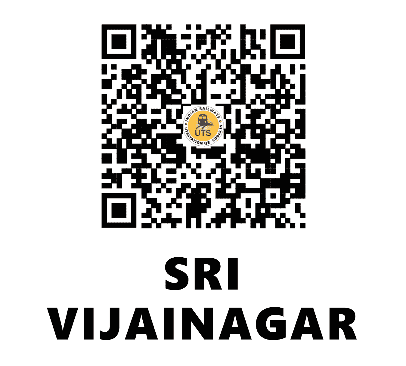 UTS QR Code for SRI VIJAINAGAR - SBNR (NW - RAJASTHAN)