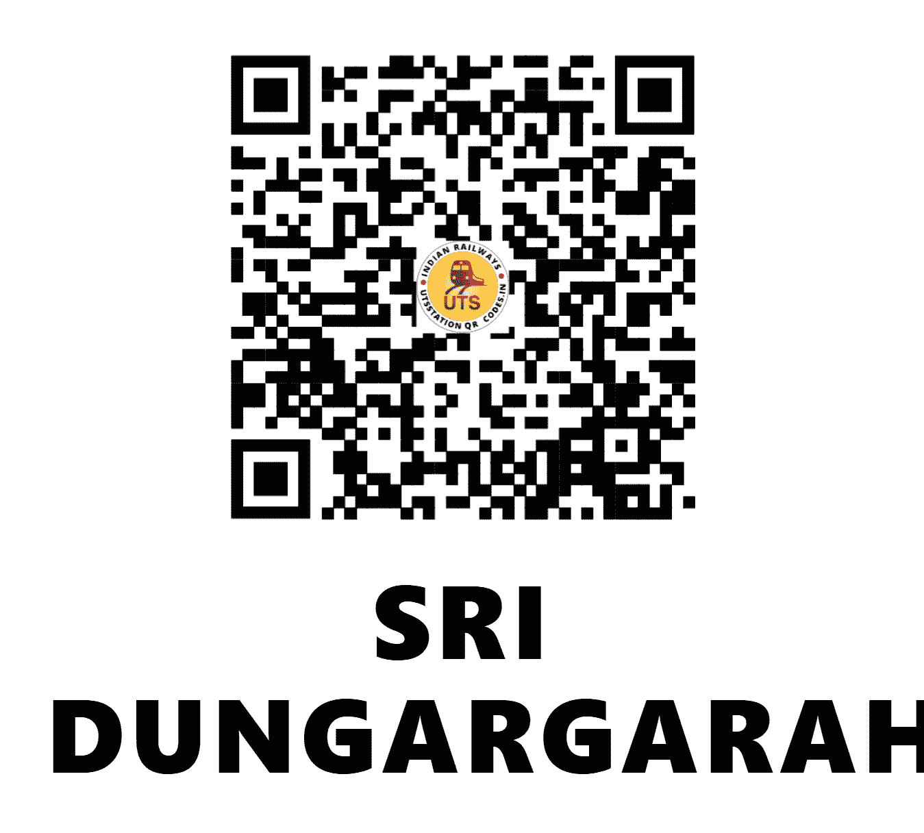 UTS QR Code for SRI DUNGARGARAH - SDGH (NW - RAJASTHAN)