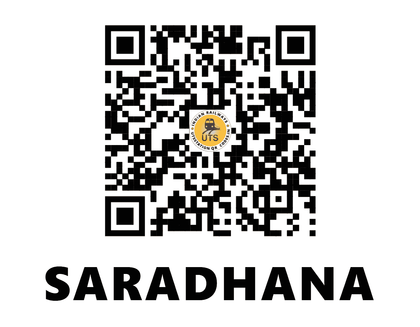UTS QR Code for SARADHANA - SDH (NW - RAJASTHAN)