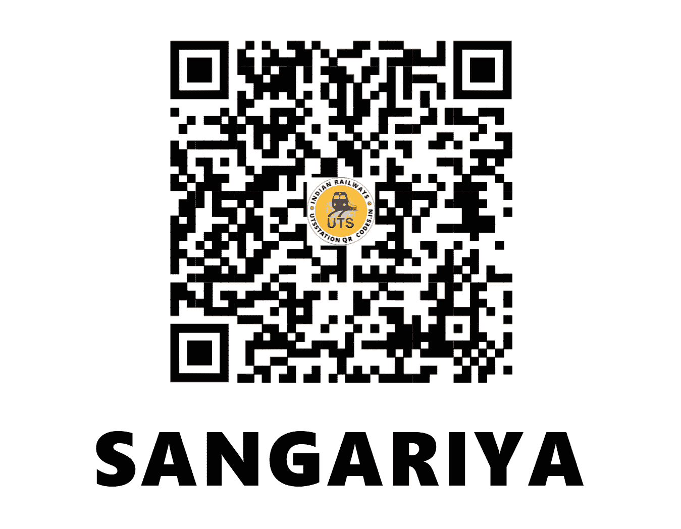 UTS QR Code for SANGARIYA - SGRA (NW - RAJASTHAN)