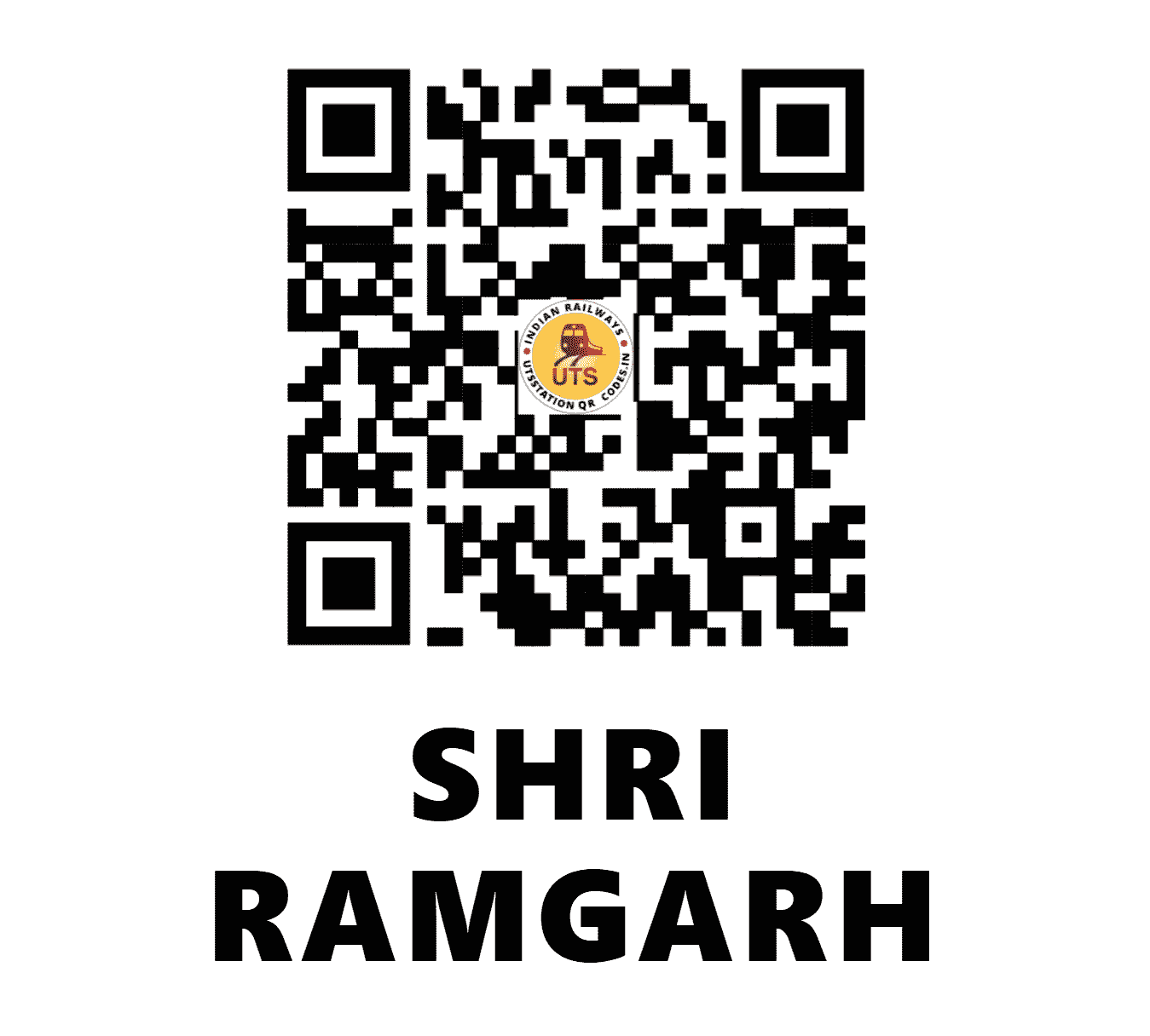 UTS QR Code for SHRI RAMGARH - SHRG (NW - RAJASTHAN)