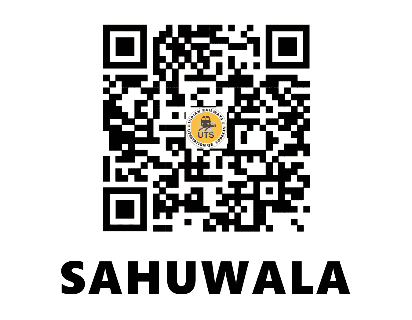 UTS QR Code for SAHUWALA - SHWL (NW - RAJASTHAN)