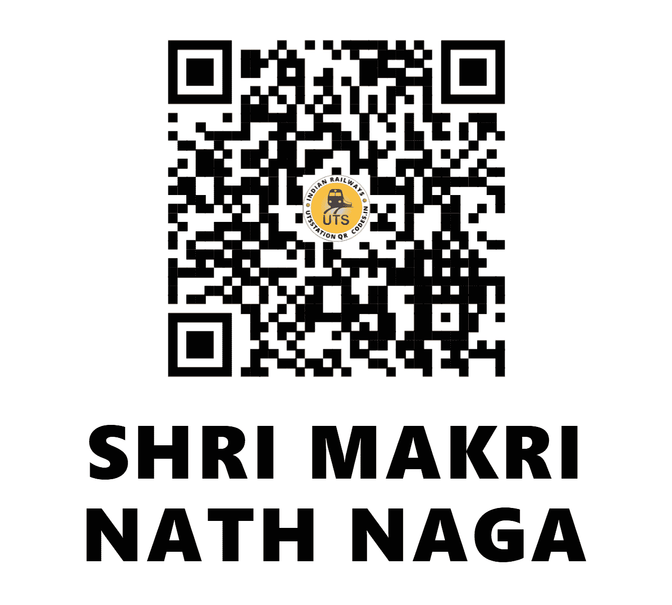 UTS QR Code for SHRI MAKRI NATH NAGA - SMNN (NW - RAJASTHAN)