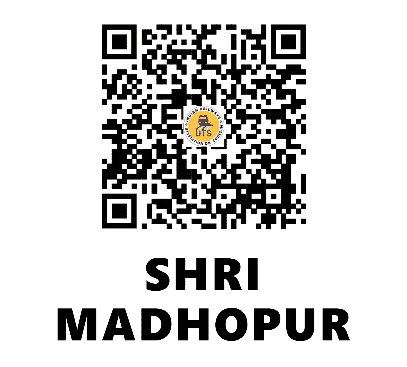 UTS QR Code for SHRI MADHOPUR - SMPR (NW - RAJASTHAN)