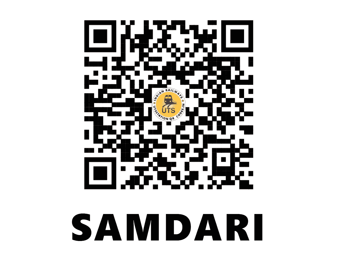 UTS QR Code for SAMDARI - SMR (NW - RAJASTHAN)