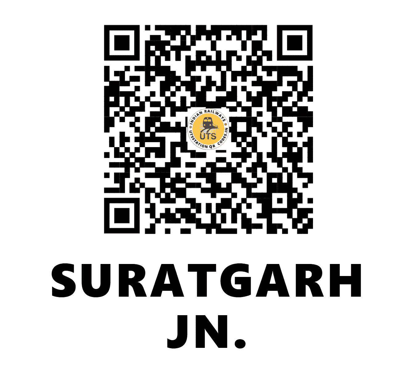 UTS QR Code for SURATGARH JN. - SOG (NW - RAJASTHAN)