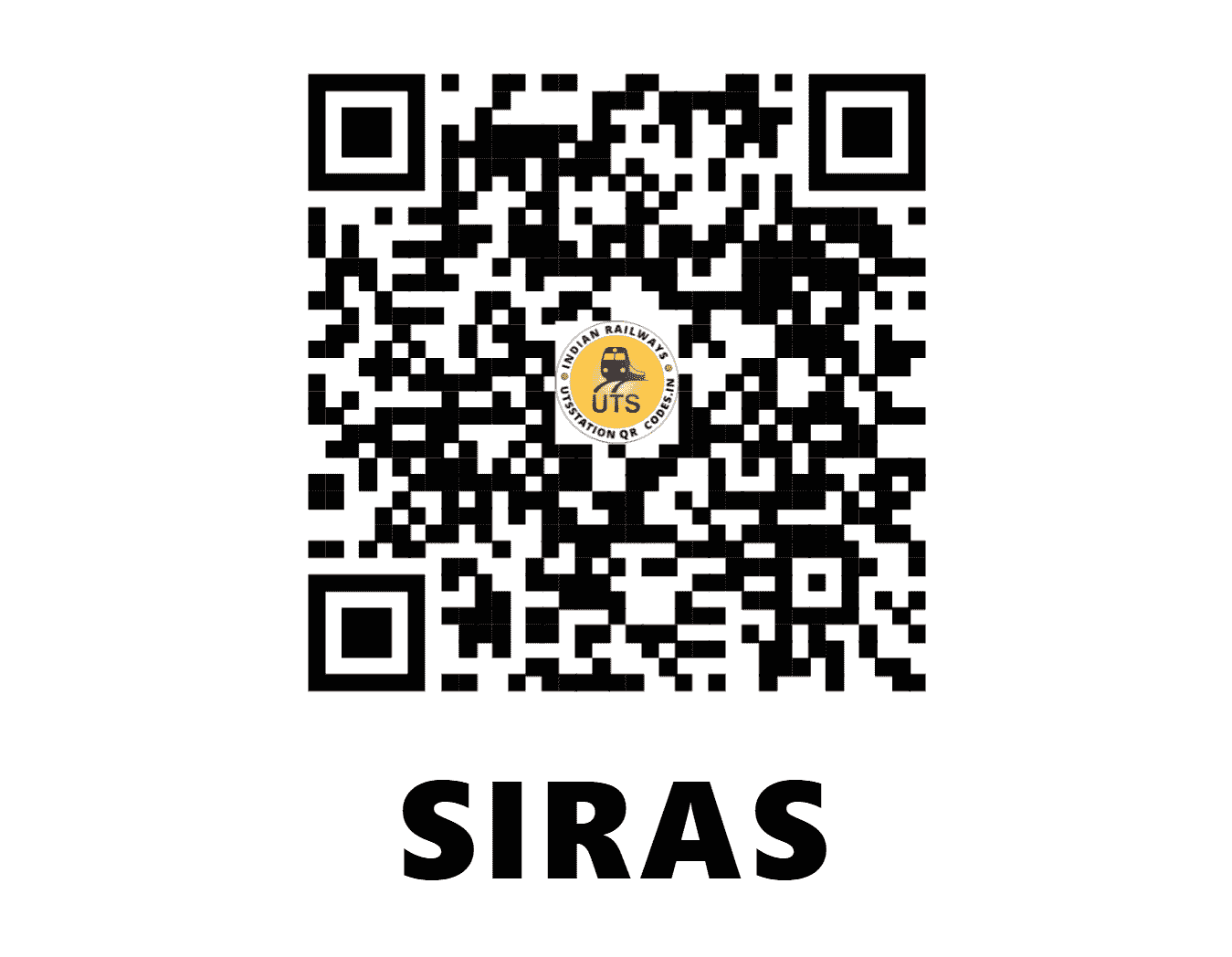 UTS QR Code for SIRAS - SRAS (NW - RAJASTHAN)