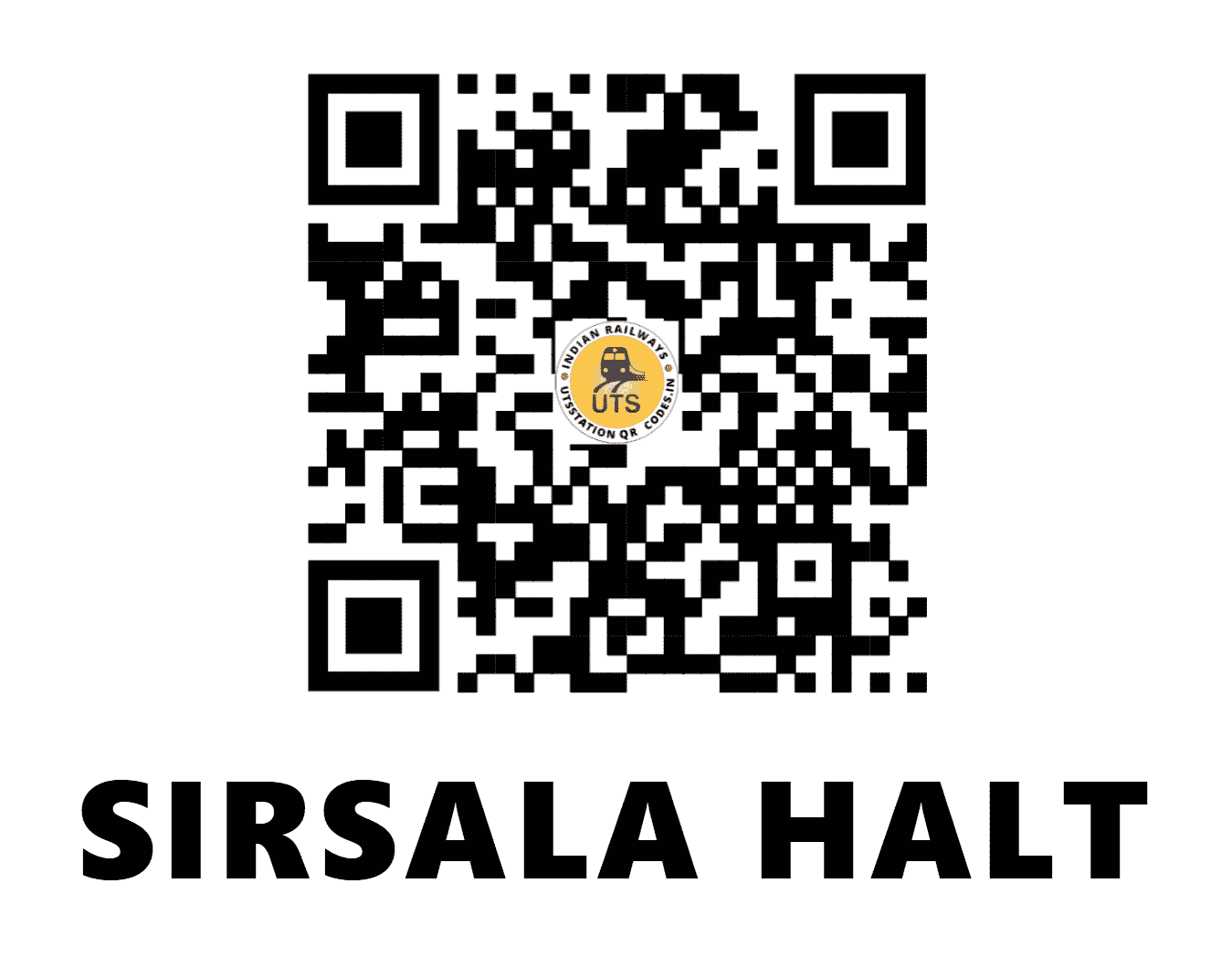 UTS QR Code for SIRSALA HALT - SRSL (NW - RAJASTHAN)