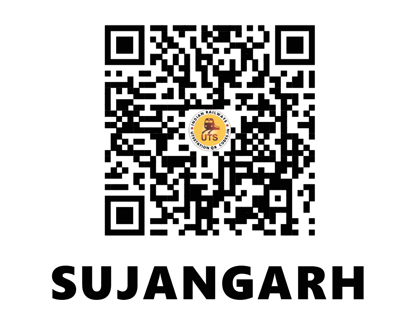 UTS QR Code for SUJANGARH - SUJH (NW - RAJASTHAN)
