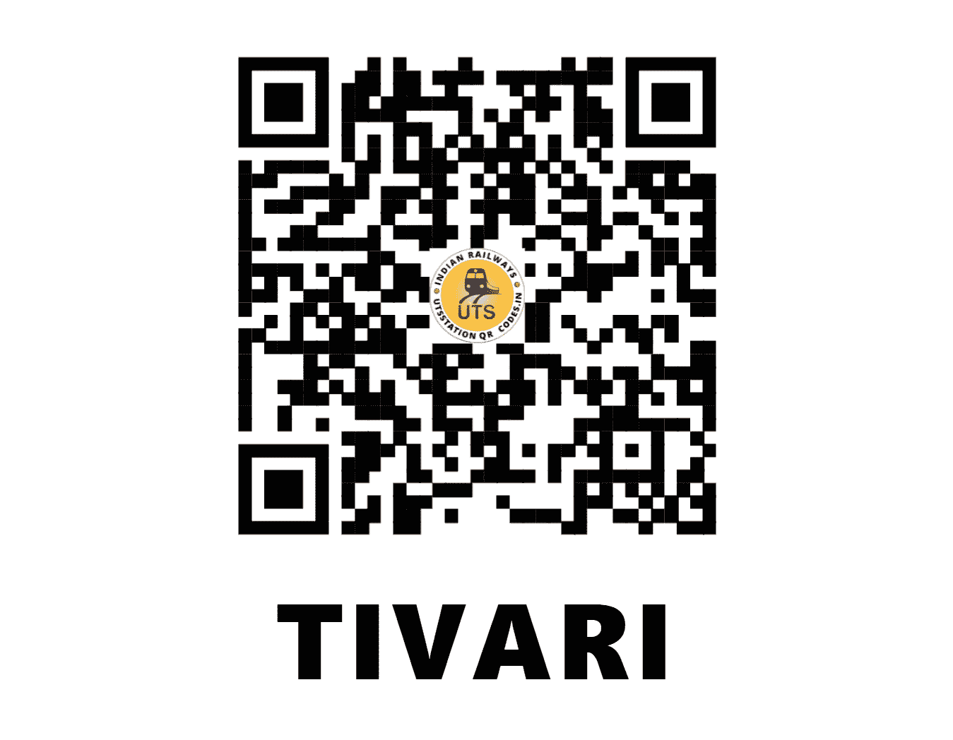 UTS QR Code for TIVARI - TIW (NW - RAJASTHAN)