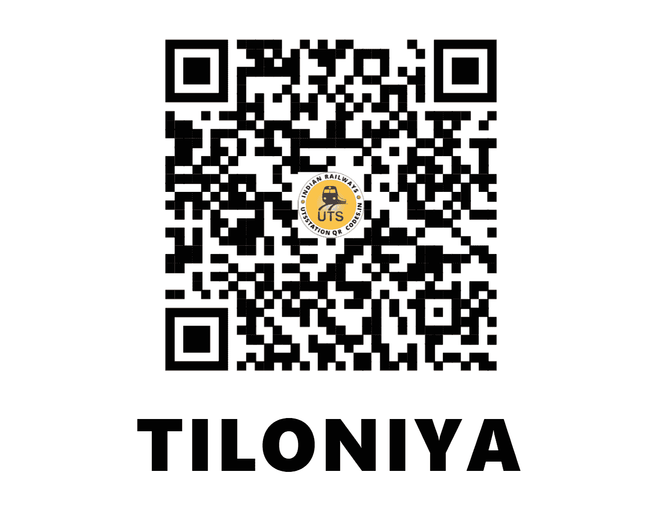 UTS QR Code for TILONIYA - TL (NW - RAJASTHAN)