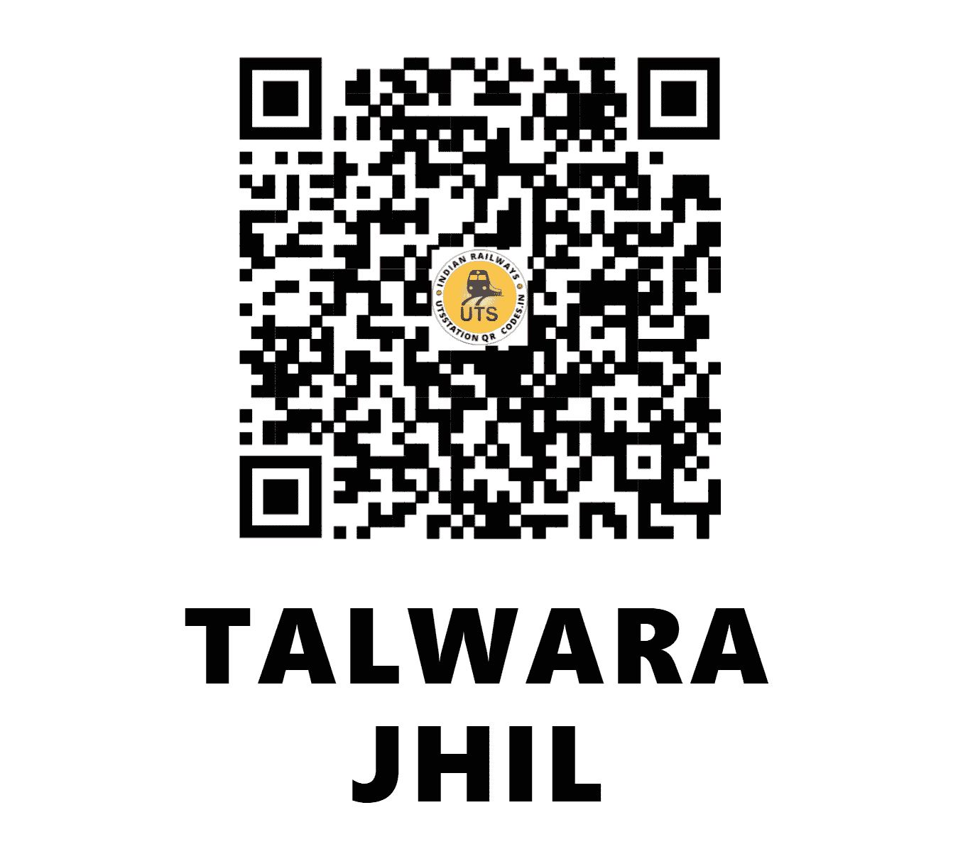 UTS QR Code for TALWARA JHIL - TLI (NW - RAJASTHAN)