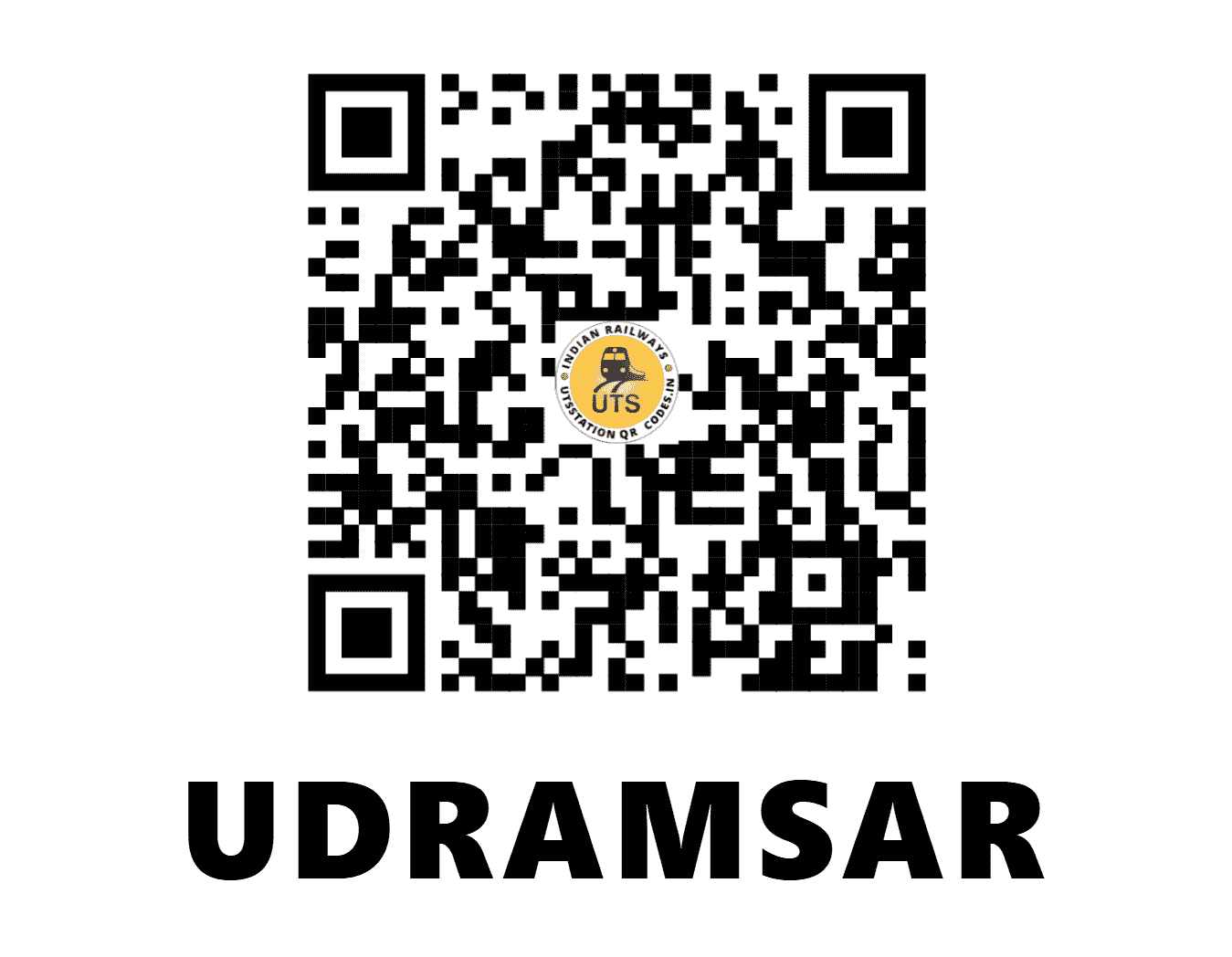 UTS QR Code for UDRAMSAR - UMS (NW - RAJASTHAN)
