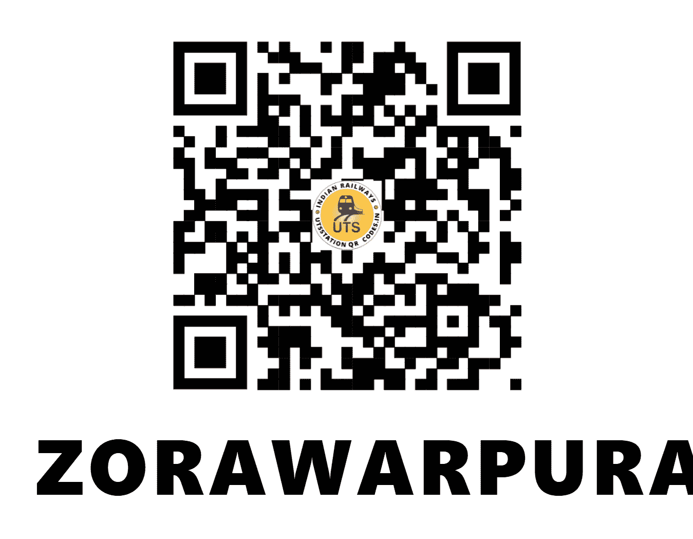 UTS QR Code for ZORAWARPURA - ZPR (NW - RAJASTHAN)