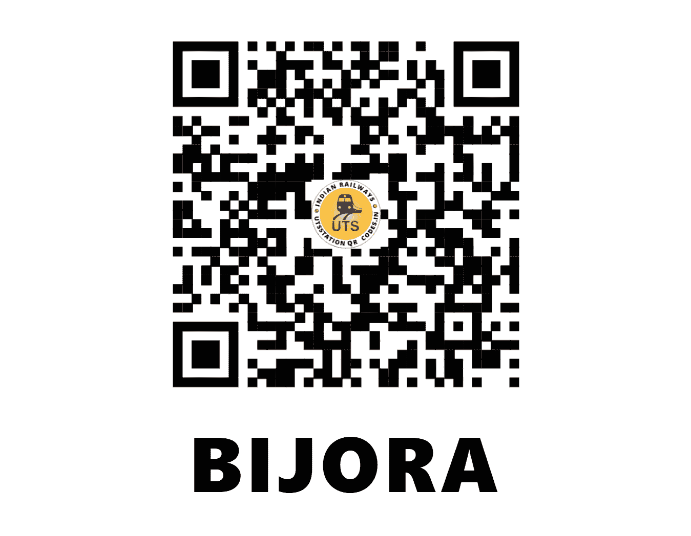 UTS QR Code for BIJORA - BJK (WC - RAJASTHAN)