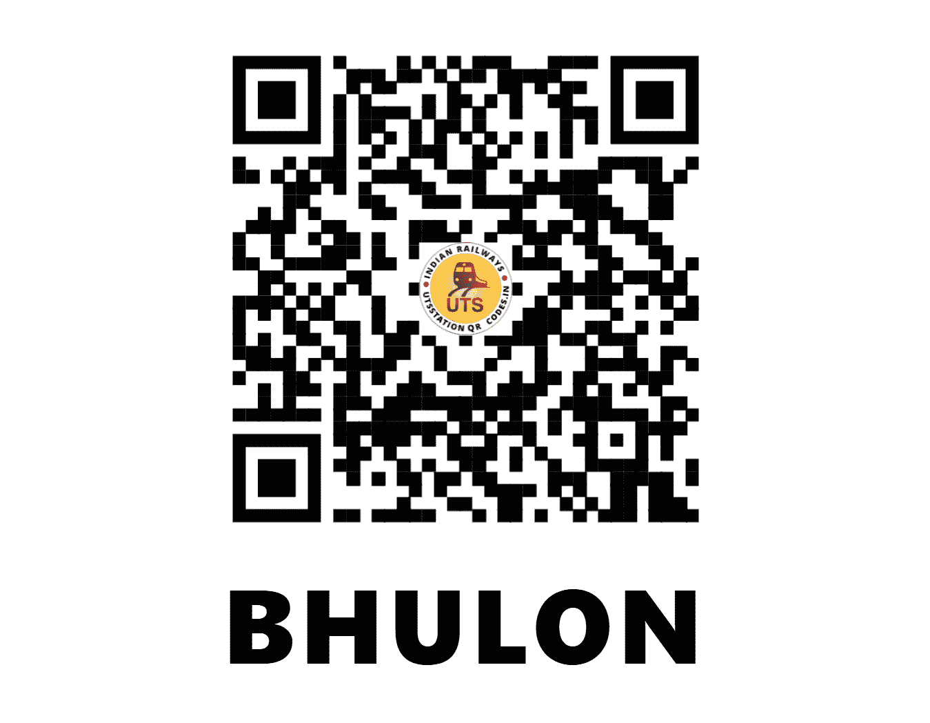 UTS QR Code for BHULON - BLO (WC - RAJASTHAN)
