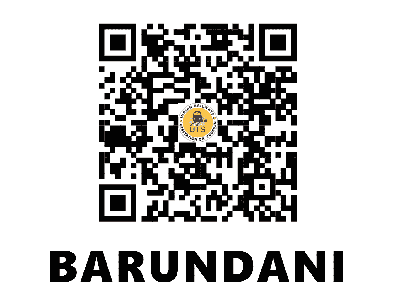 UTS QR Code for BARUNDANI - BNDI (WC - RAJASTHAN)